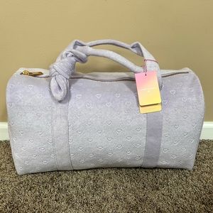 Stoney Clover Lane x Target purple terry heart duffel bag